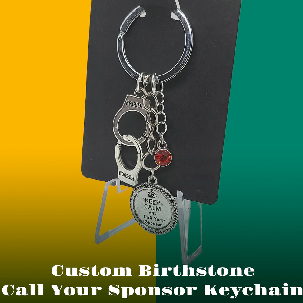NA Narcotics Anonymous tree of life, gold live your dream keychain! Free goodie